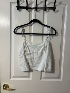 Old Navy Cropped White Tank Top